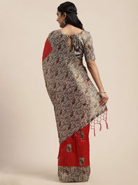 Thumbnail for Saree Mall Red Art Silk Sarees - Distacart