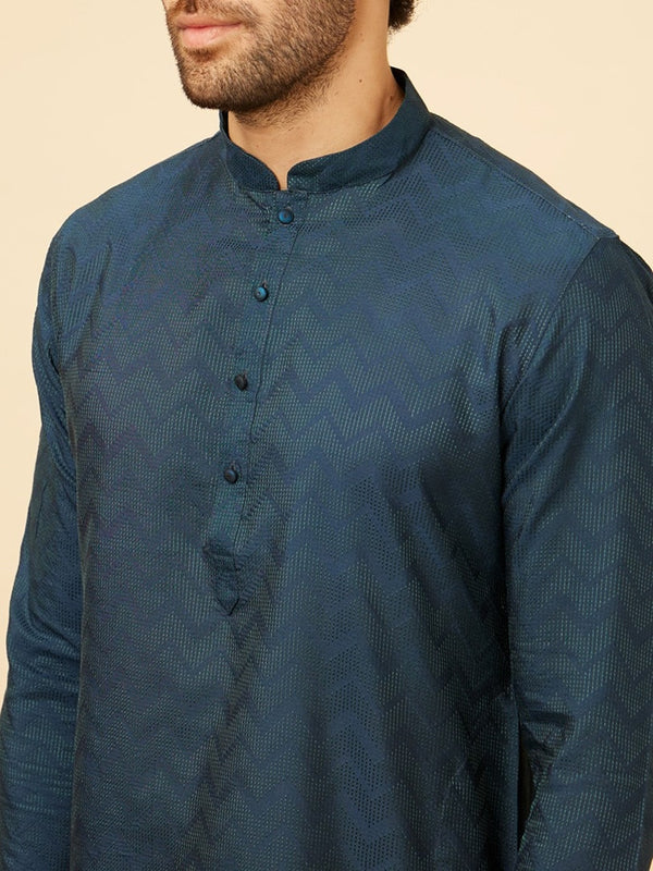 Manyavar Geometric Woven Design Regular Kurta With Pyjamas - Distacart