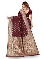 Thumbnail for Kalini Ethnic Motifs Woven Design Zari Kanjeevaram Saree - Distacart