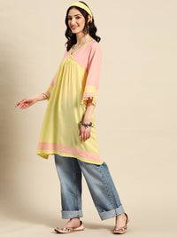 Thumbnail for Sangria Colourblocked A-Line Kurta - Distacart