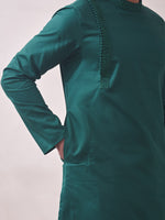 Thumbnail for Manyavar Men Striped Pure Cotton Kurta with Pyjamas - Distacart