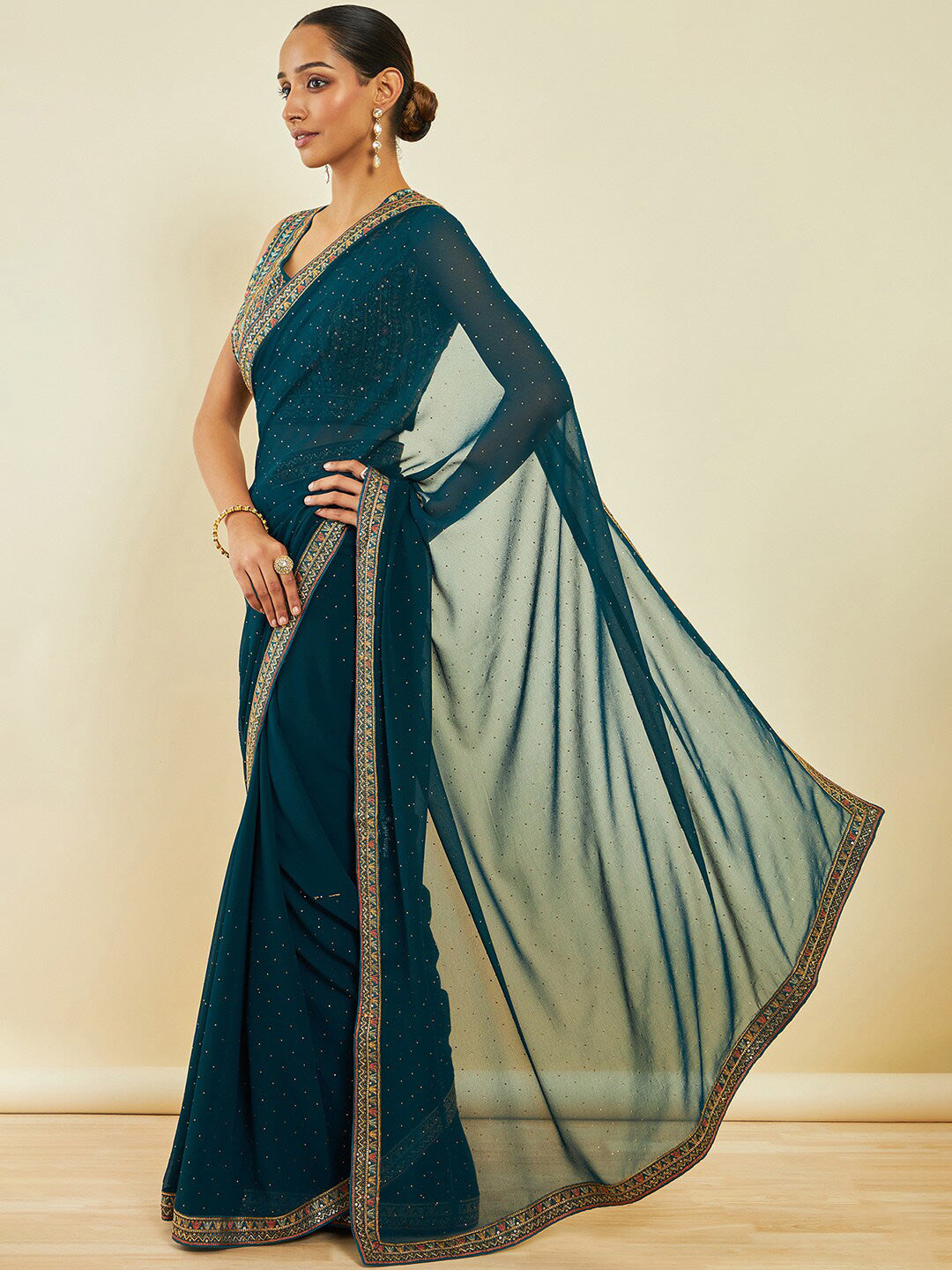Soch Embellished Beads and Stones Saree - Distacart