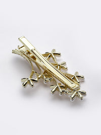 Thumbnail for Panash Women Gold-Toned Embellished Alligator Hair Clip - Distacart