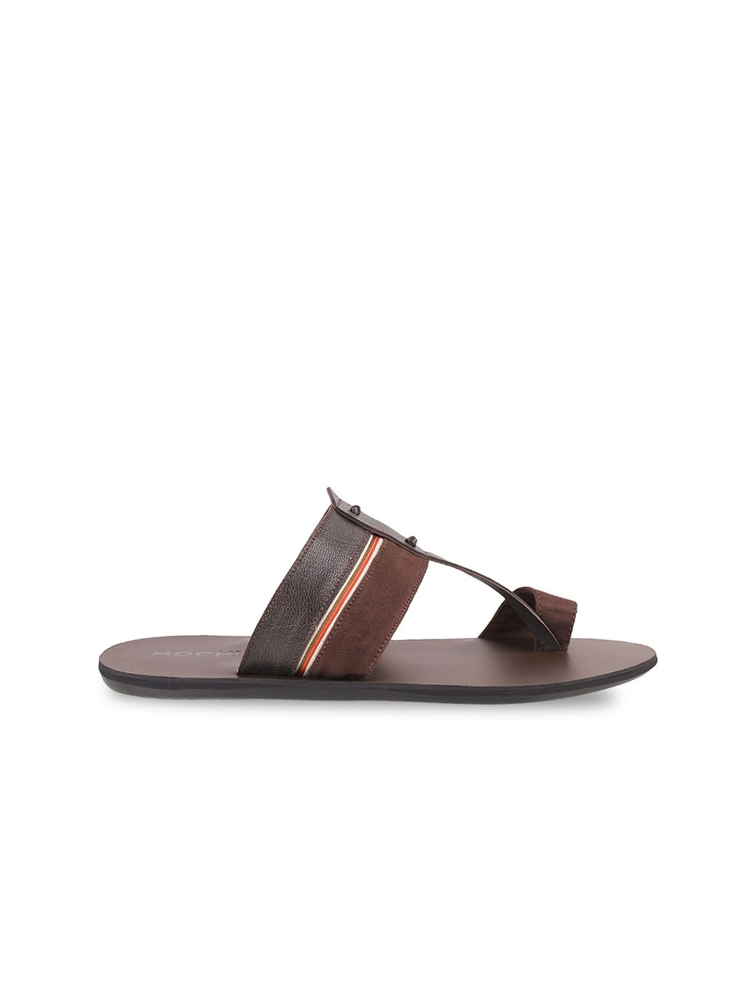 Mochi Men Brown Ethnic Leather Comfort Sandals - Distacart
