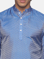 Thumbnail for Sethukrishna Men Blue Kurta with Pyjamas - Distacart
