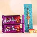 Thumbnail for Kundan Ethnic Rakhi and Fruit N Nut Chocolates