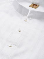 Thumbnail for Manyavar Men White Solid Kurta with Pyjamas - Distacart