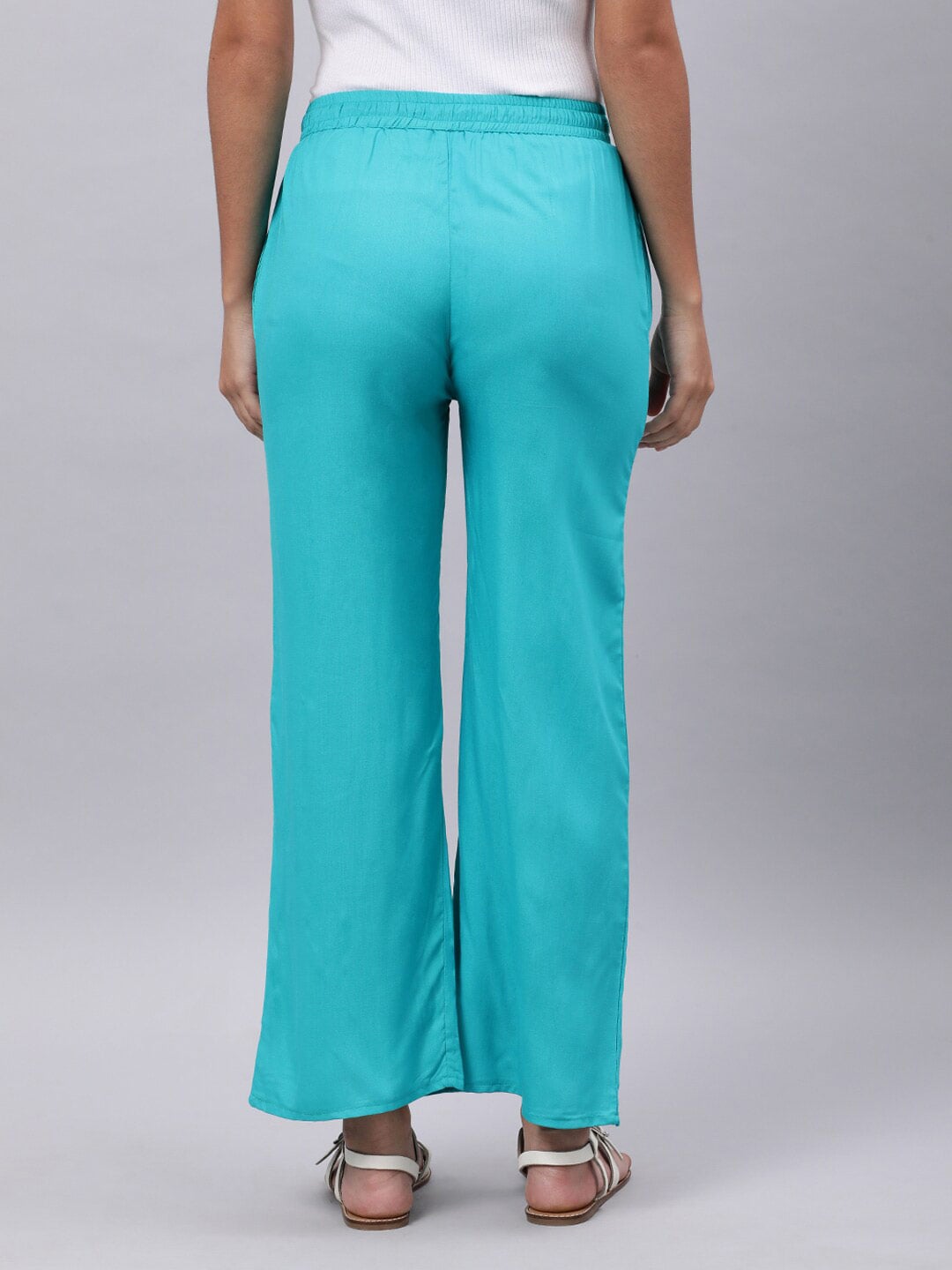 Souchii Blue Liva Palazzos - Distacart