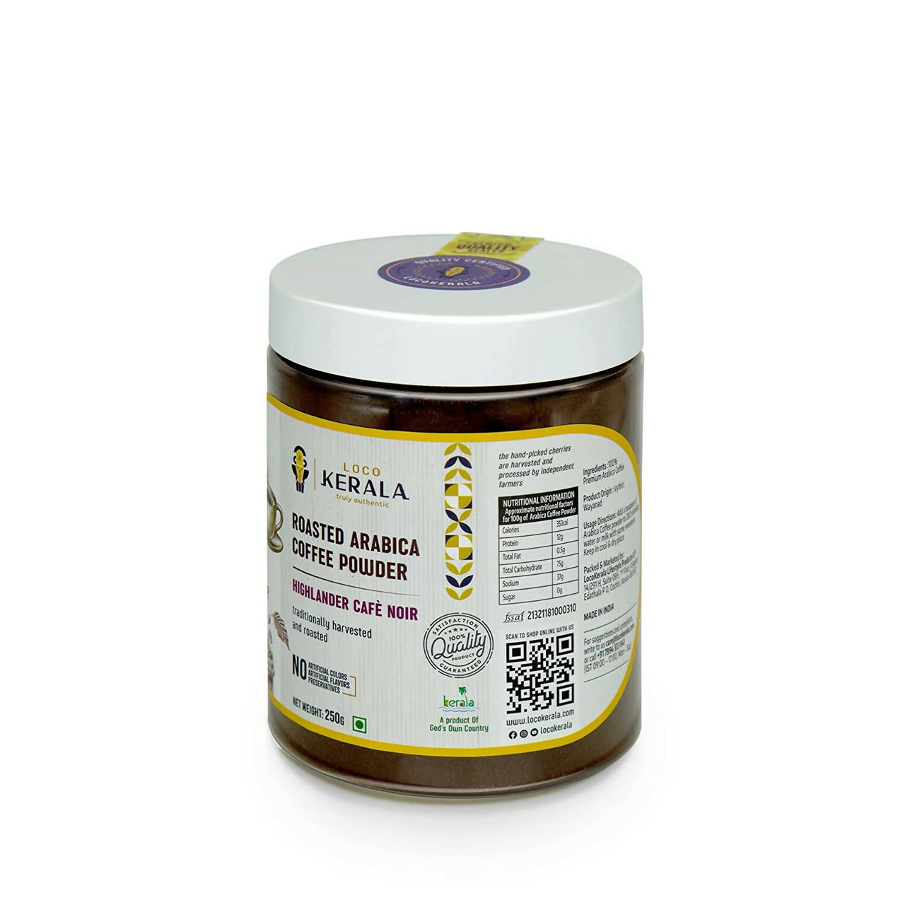 LocoKerala Highlander Cafè Noir Arabica Coffee Powder - Distacart
