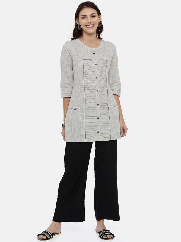 Souchii Black Solid Flared Palazzos - Distacart