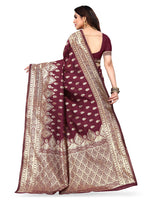 Thumbnail for Kalini Floral Woven Design Zari Kanjeevaram Saree - Distacart
