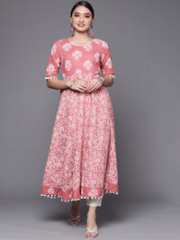 Thumbnail for Biba Women Assorted Pure Cotton Ethnic Motifs Printed Anarkali Kurta - Distacart