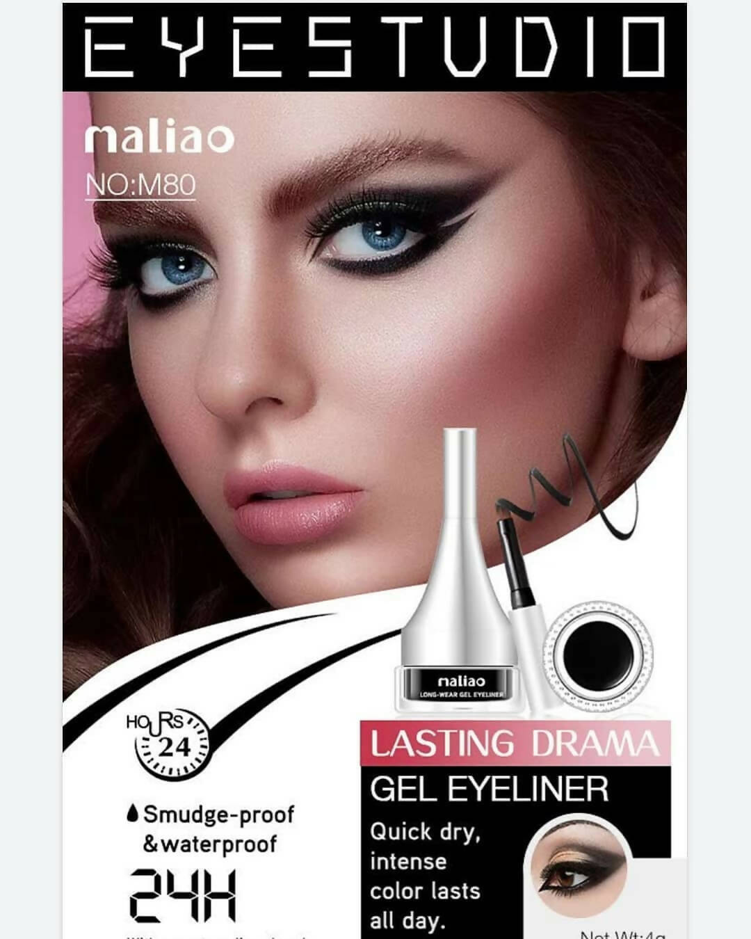 Maliao Professional Matte Look Long Wear Black Gel Eyeliner - Distacart