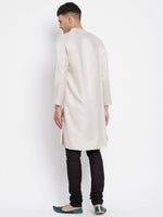 Thumbnail for Even Apparels Beige Rayon Men's Sherwani Kurta With Asymetrical Cut - Distacart