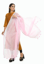 Thumbnail for Mominos Fashion Moeza Linen Baby Pink Dupatta