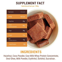 Thumbnail for NutroActive Desi Ghee Barfi Hazelnut Chocolate