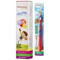 Thumbnail for Patanjali Oral Care Combo (Dant KantiJunior Dental Cream 100GM + Junior Tooth Brush) - Distacart