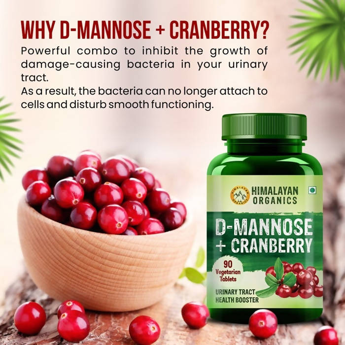 Himalayan Organics D-Mannose + Cranberry Vegetarian Capsules Online