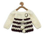 Thumbnail for Chutput Kids Cream Coloured Sweet Solid Pullover Sweater For Baby Girls - Distacart