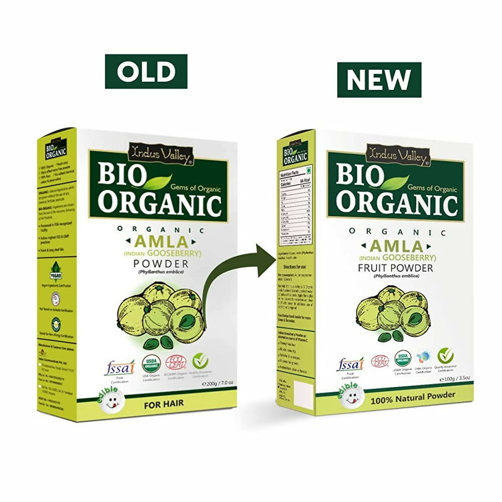 Indus Valley Bio Organic Amla (Indian Gooseberry) Powder For Hair - Distacart
