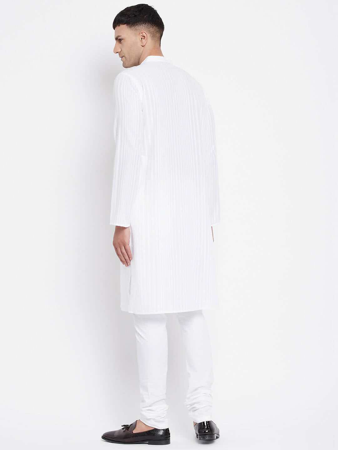 Even Apparels White Pure Cotton Men Kurta With Band Collar - Distacart