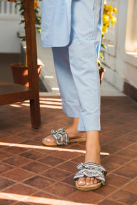 Thumbnail for Pomcha Jaipur Brunnera Blue Kurta Pant Set - Distacart