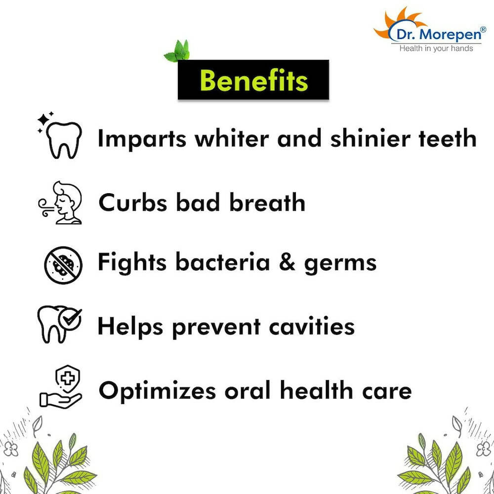 Dr. Morepen Active Smile Charcoal Toothpaste for Teeth Whitening & Bad Breath Removal - Distacart