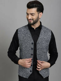 Thumbnail for Even Apparels Solid Waistcoat - Blue - Distacart