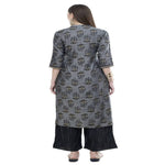 Thumbnail for Lagi Women's Black Rayon Straight Printed Kurta & Palazzo (MRP102)