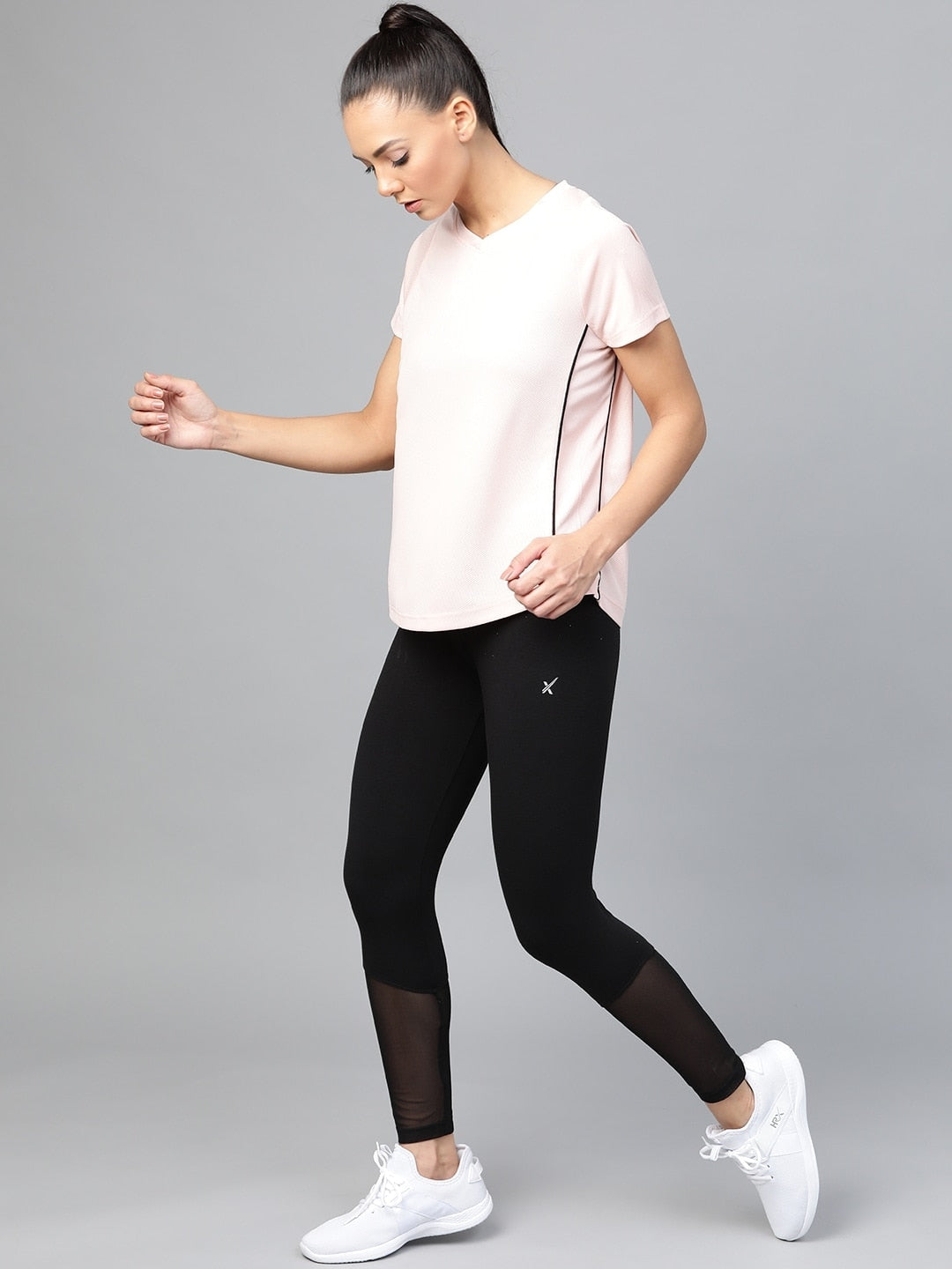 Hrx By Hrithik Roshan Women Peach Whip Solid Rapid-Dry Racket Sports Tshirts - Distacart