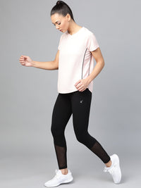 Thumbnail for Hrx By Hrithik Roshan Women Peach Whip Solid Rapid-Dry Racket Sports Tshirts - Distacart