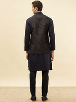 Thumbnail for Manyavar Brocade Regular Kurta and Pyjamas With Nehru Jacket - Distacart