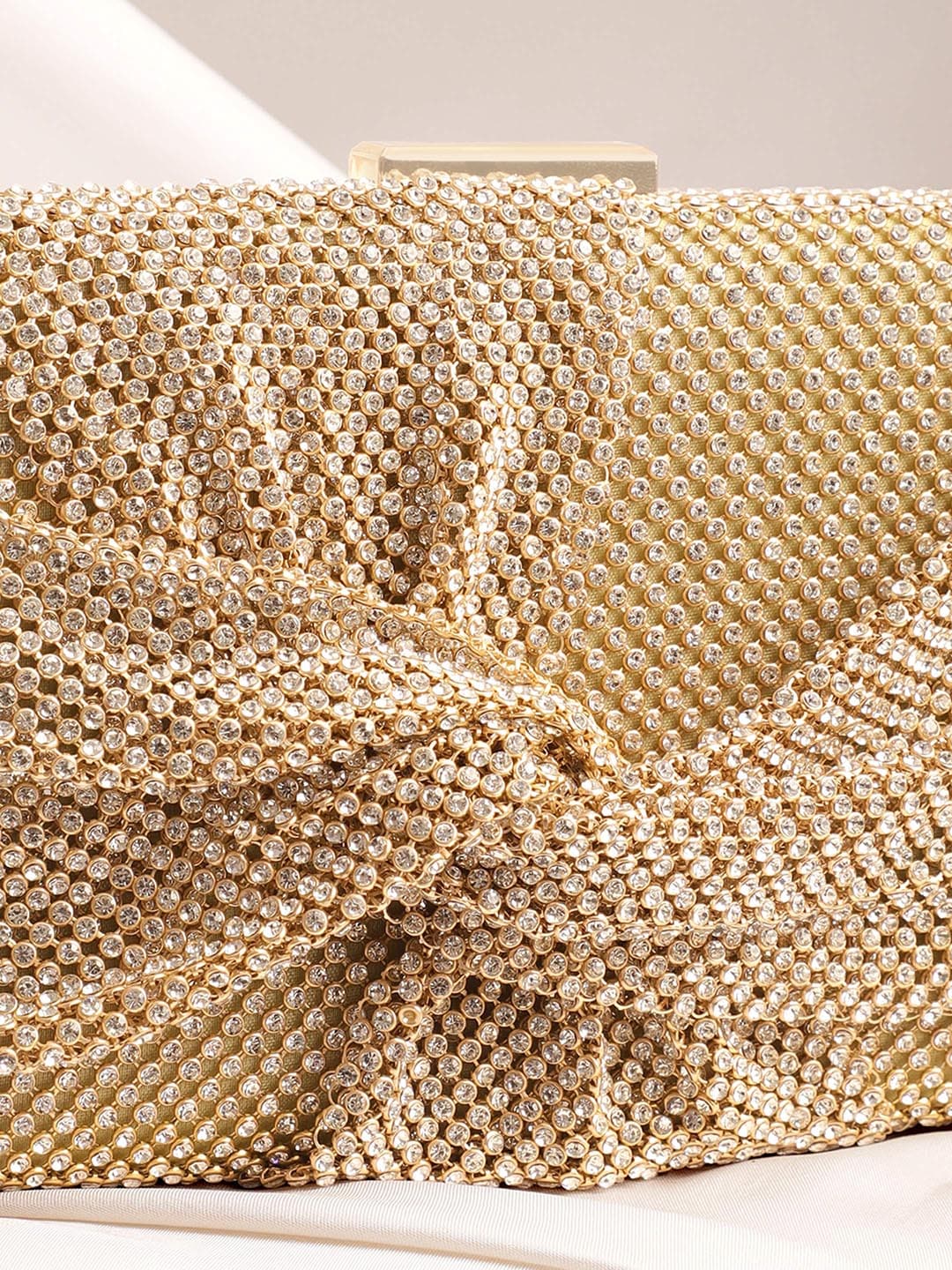Rubans Embellished Box Clutch - Distacart