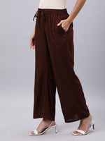 Thumbnail for Souchii Brown Liva Ethnic Palazzos - Distacart