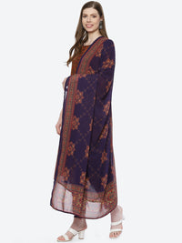 Thumbnail for Biba Women Violet Ethnic Motifs Printed Kurta with Trousers & With Dupatta - Distacart