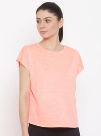 Thumbnail for MKH Women Orange Dri-FIT Sports T-shirt - Distacart