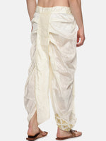 Thumbnail for Sethukrishna Men Cream Embroidered Dhoti Pant - Distacart