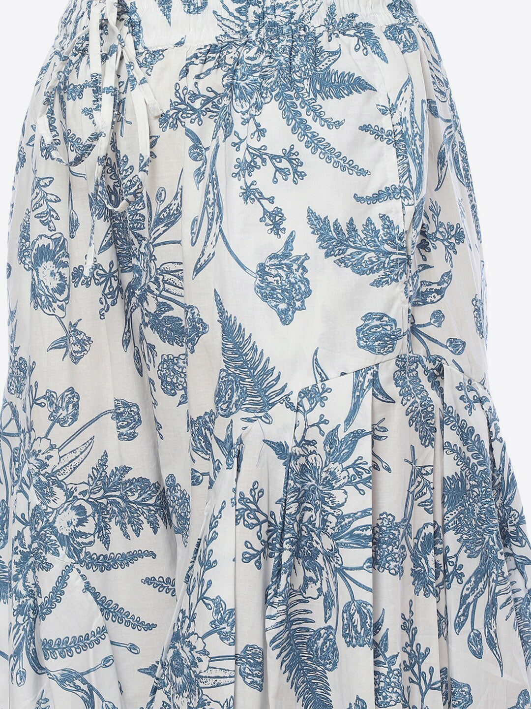 Biba V-Neck Floral Printed Cotton Straight Kurta With Salwar - Distacart