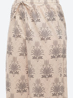 Thumbnail for Biba Women Grey & Beige Ethnic Motifs Printed Pleated Pure Cotton Kurta with Palazzos - Distacart