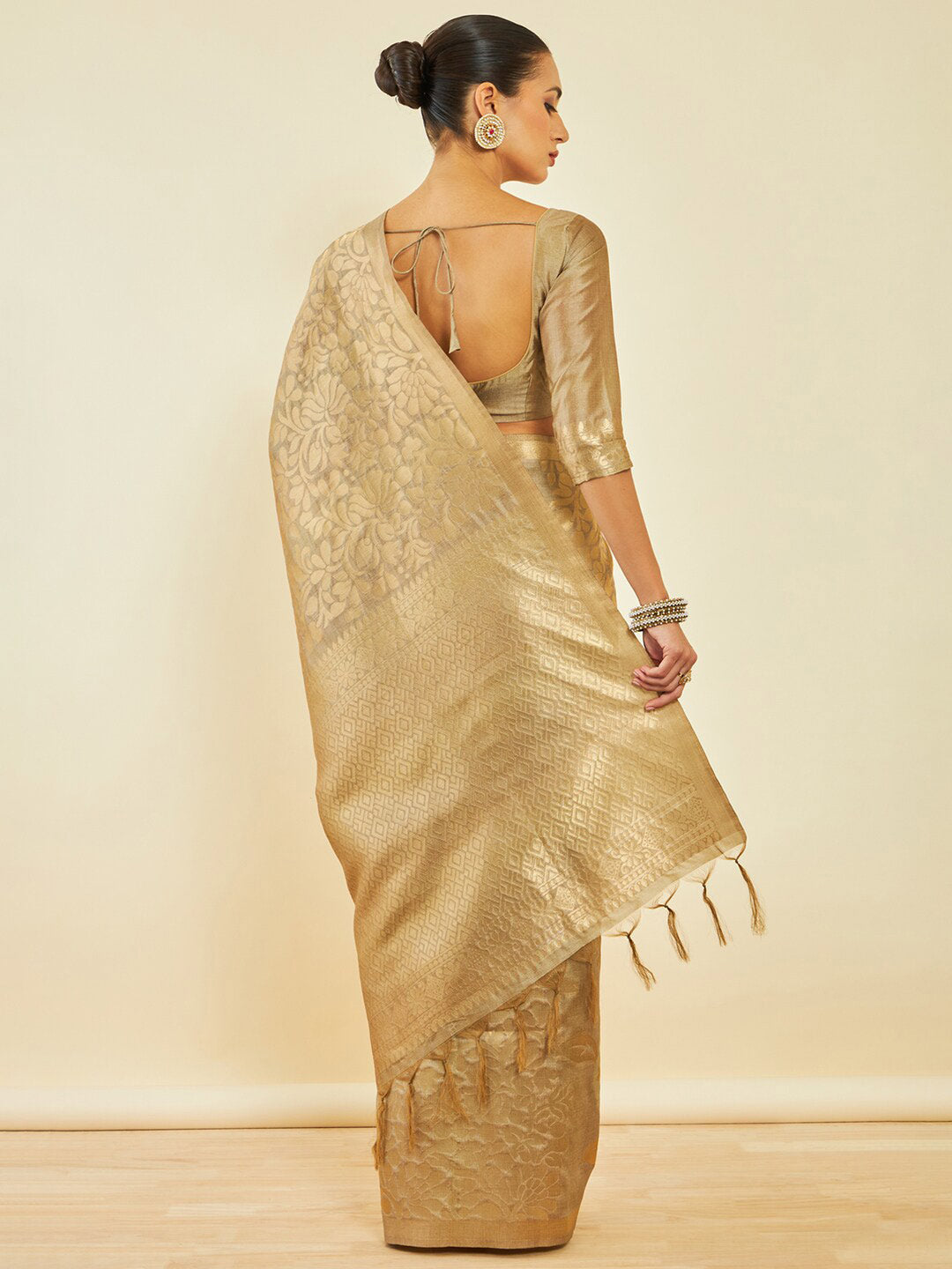 Soch Woven Design Zari Tussar Saree - Distacart