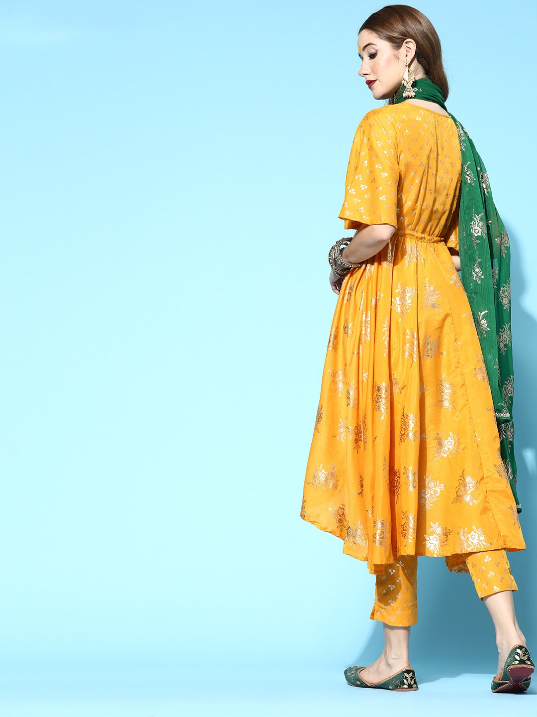 Sangria Ethnic Motifs Polyester Kurta Sets - Distacart