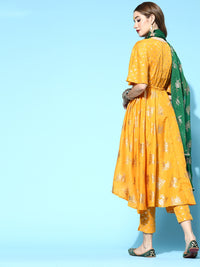 Thumbnail for Sangria Ethnic Motifs Polyester Kurta Sets - Distacart