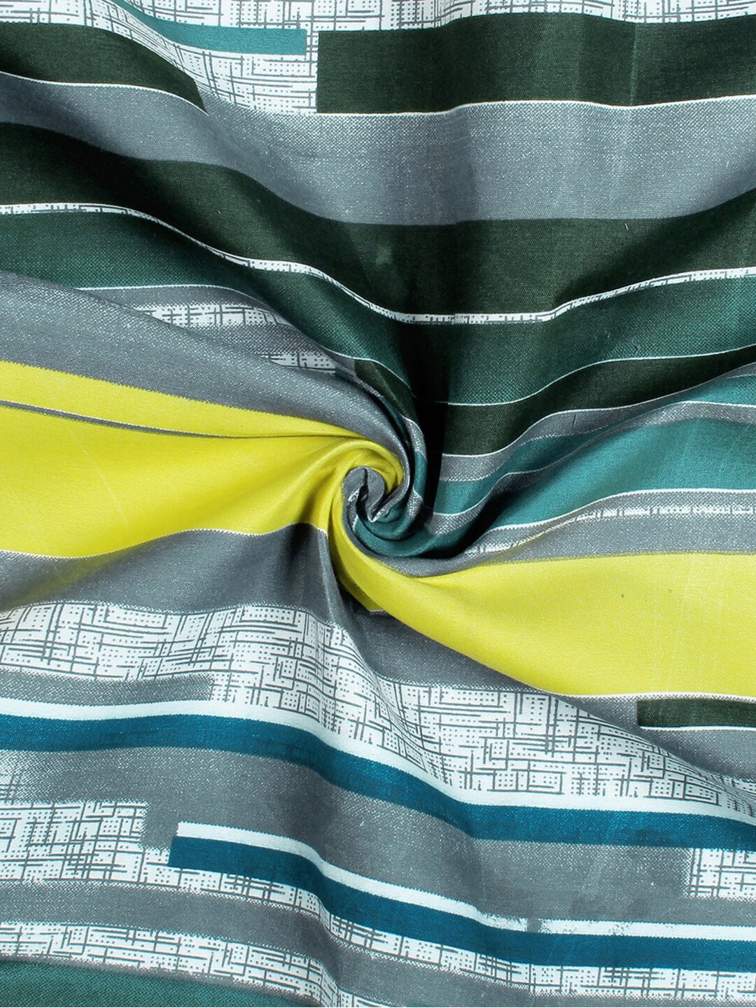 Story@home Grey & White Striped Microfiber 180 TC Bedsheet With Pillow Cover - Distacart