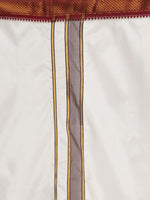 Thumbnail for Sethukrishna Men Off White Solid Art Silk Dhotis - Distacart