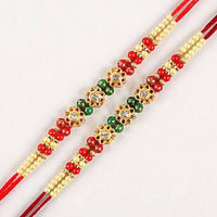 Thumbnail for Set of 2 Charming Beads Rakhi and Cashew Jar
