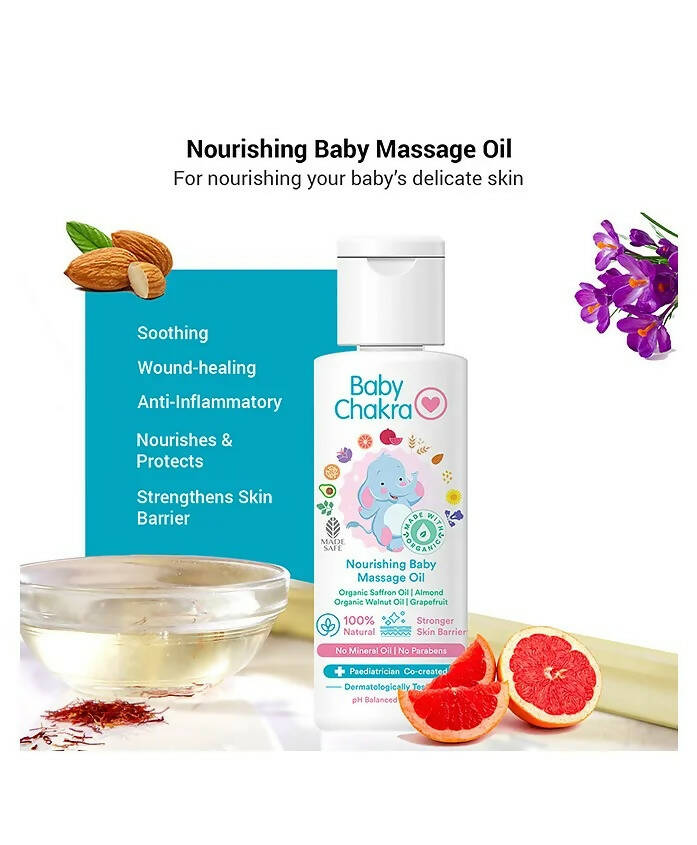 BabyChakra Wash, Shampoo, Massage Oil Hair Oil & Coconut Oil for Babies Combo - Distacart