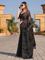 Thumbnail for Tikhi Imli Sequinned Satin Saree - Distacart