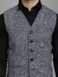 Thumbnail for Even Apparels Solid Waistcoat - Blue - Distacart