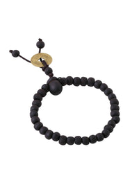 Thumbnail for NVR Men's Black Beaded Adjustable Bracelet - Distacart