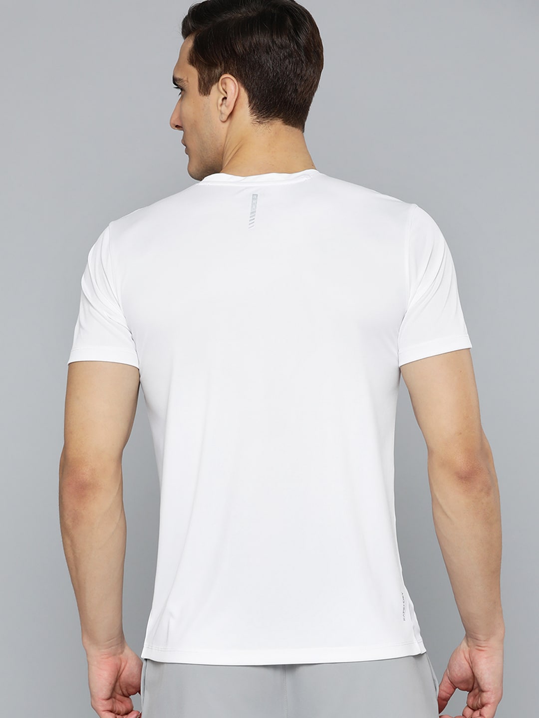 HRX By Hrithik Roshan Running Men Optic White Antimicrobial Brand carrier Tshirts - Distacart